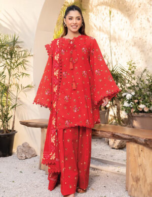 3 Pc Unstitched Printed Lawn Suit | MB-ELHV
